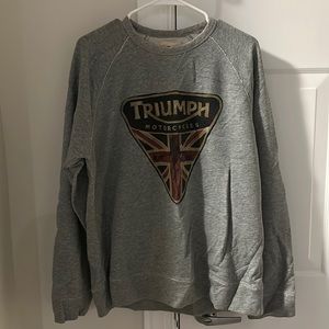 Lucky Brand Triumph Motorcycles Grey Cotton Crewneck - US Men L
